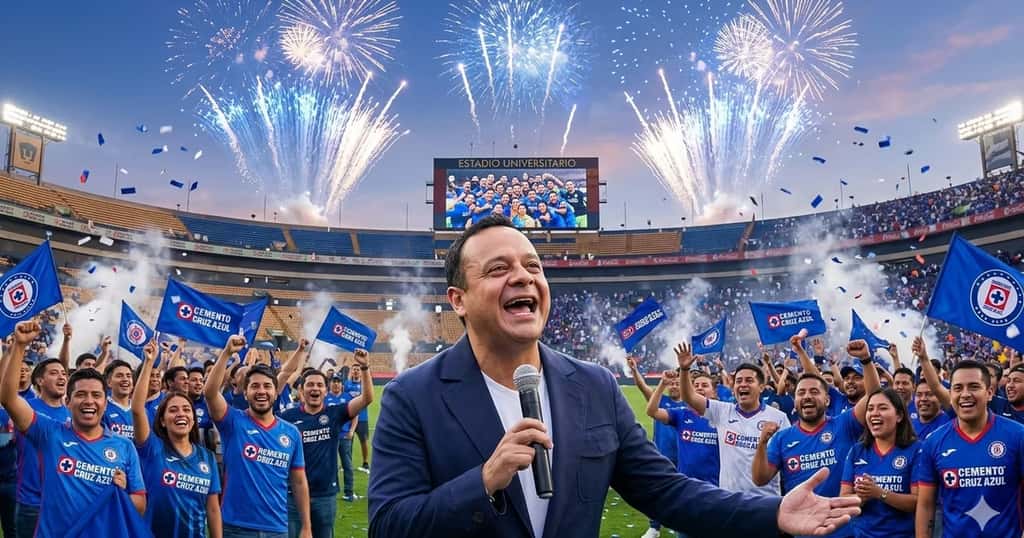 Víctor Velázquez agradeció a los socios de Cruz Azul tras la décima, pero evitó hablar del nuevo estadio