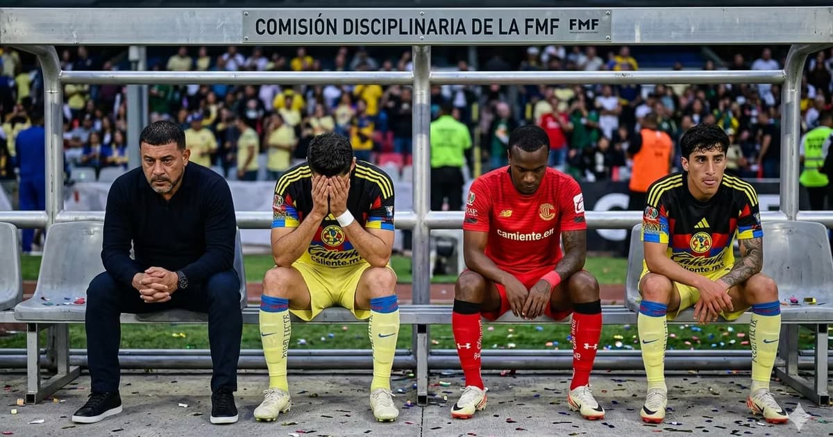 Ilustración digital de los sancionados tras el América vs Toluca