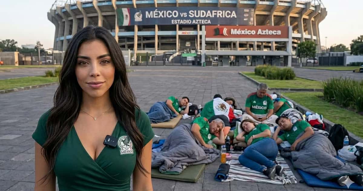 Aficionados mexicanos durmieron afuera del Estadio Azteca