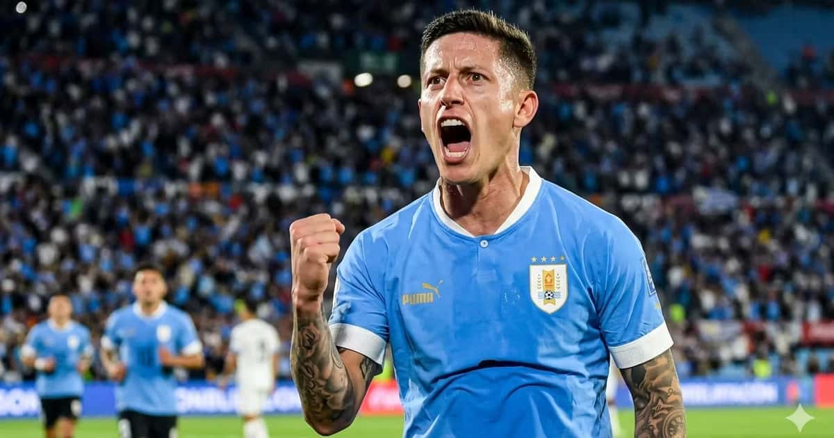 Brian Rodríguez anoto dos goles con Uruguay
