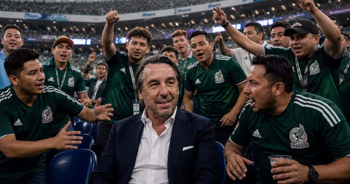 Emilio Azcárraga apareció en las pantallas del Estadio Azteca junto a Gianni Infantino y la afición respondió con abucheos antes del México vs. Inglaterra.