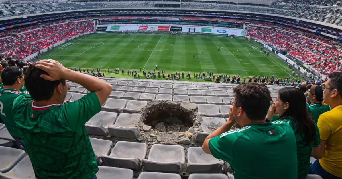 Un video se hizo popular en redes sociales sobre un agujero que se alcanza a ver en una de las tribunas.
