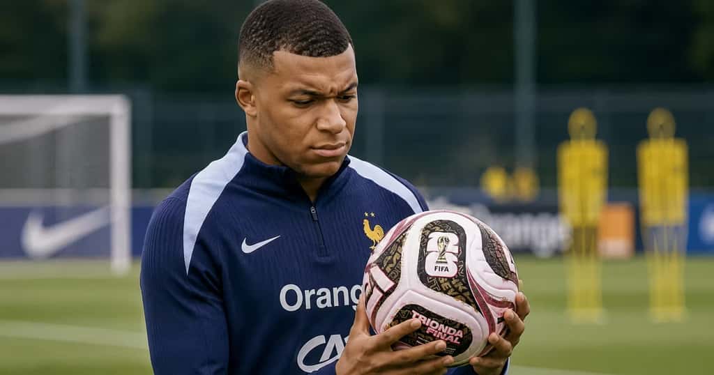 Kylian Mbappé llamó la atención al revisar el balón del Mundial, pero había un motivo detrás de todo