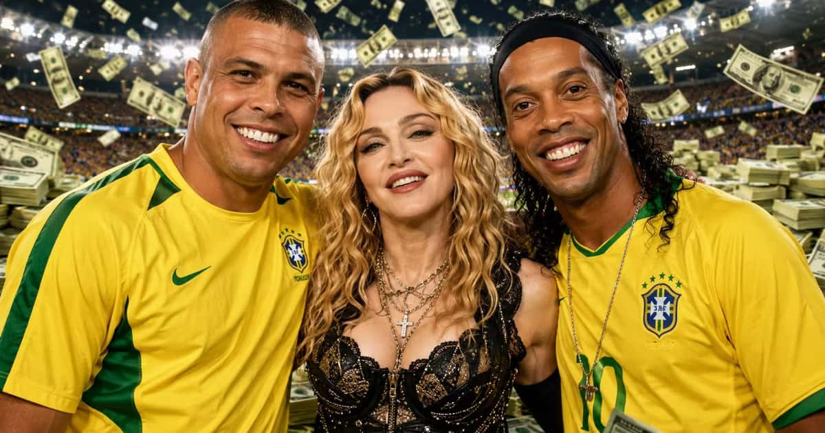 Ronaldo Nazário y Ronaldinho aparecieron durante el espectáculo de la final del Mundial 2026, que tuvo a Madonna entre sus principales figuras.