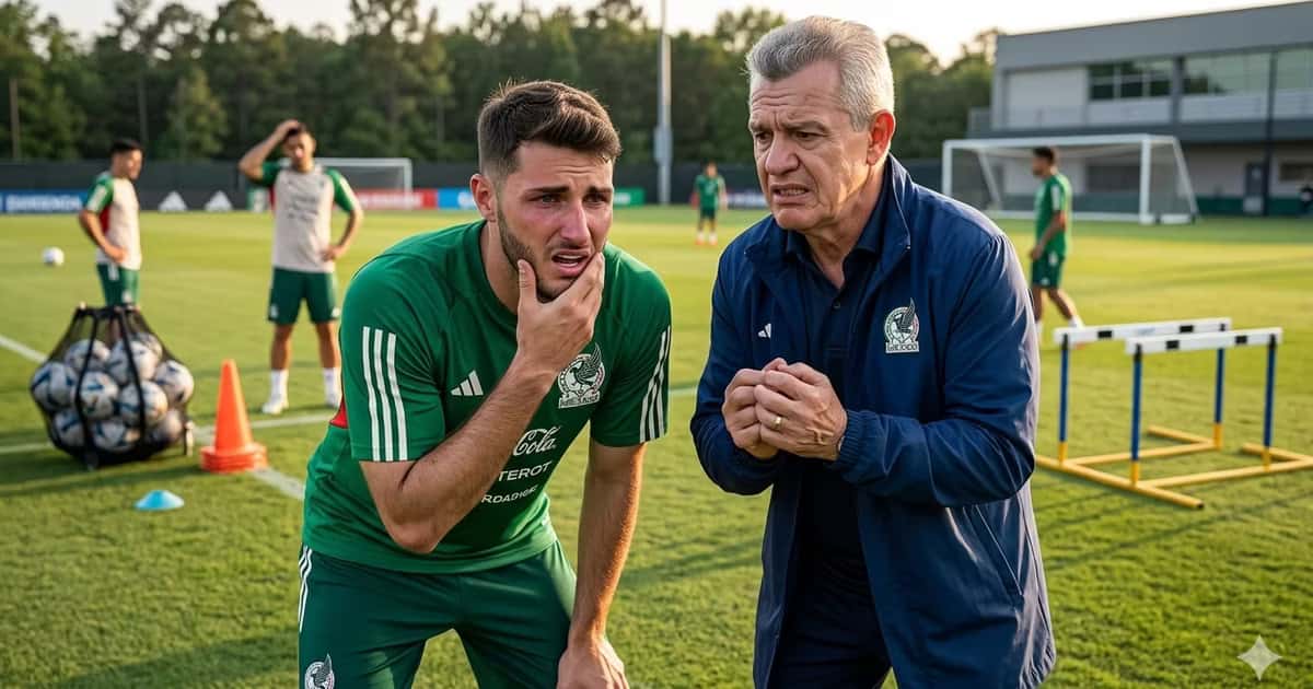 Javier Aguirre esta preocupado por el estado físico de Santiago Giménez