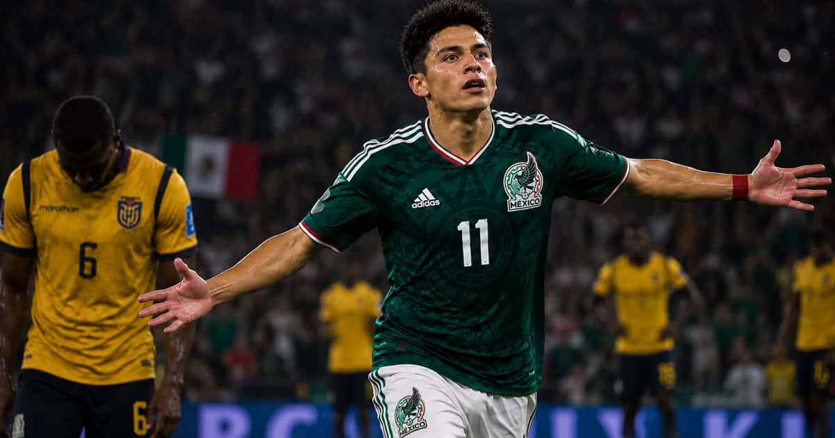 Gilberto Mora hizo sufrir a Willian Pacho y Aguirre explicó que lo sacó porque aún le falta gasolina.