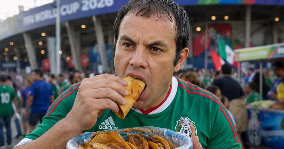 Cuauhtémoc Blanco volvió a conectar con la gente al aparecer comiendo tacos de canasta en el Mundial.