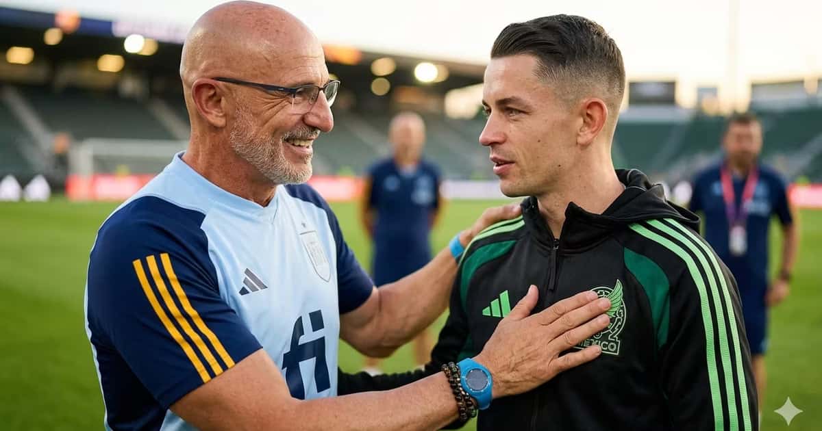 Luis de la Fuente elogio a Álvaro Fidalgo y a los jugadores mexicanos