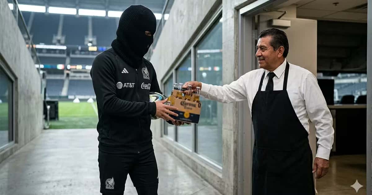 Un jugador de la selección mexicana fue captado recibiendo cervezas
