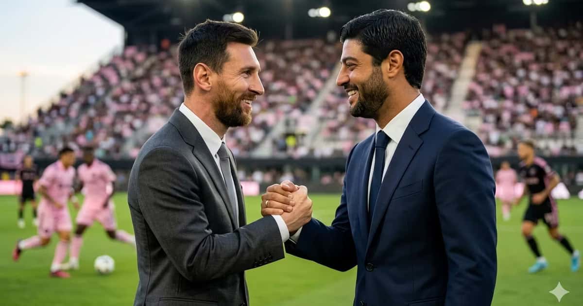 Ilustración de Lionel Messi con Carlos Vela