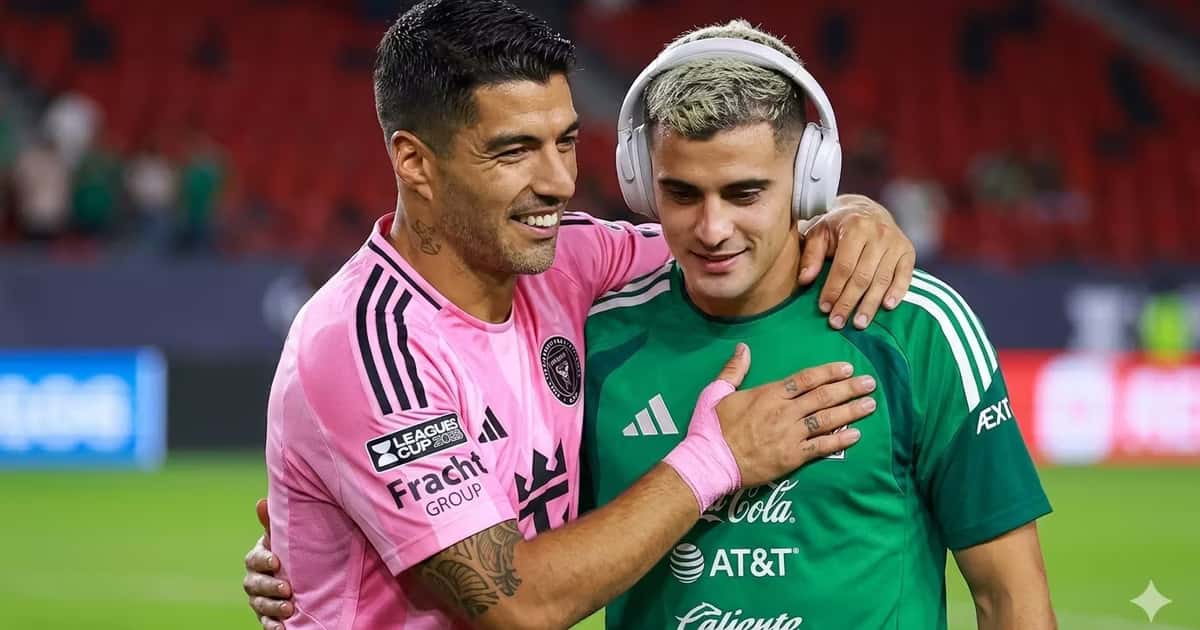 Luis Suárez felicito a Germán Beterame