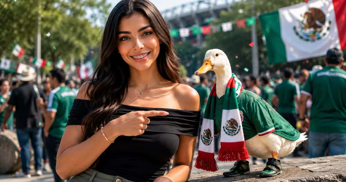 El Pato Merlín apareció con la camiseta del Atlante y volvió a causar sensación entre los aficionados mexicanos.