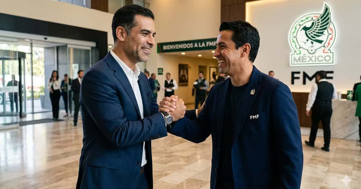 Rafael Marquez recibiendo a su nueva mancuerna