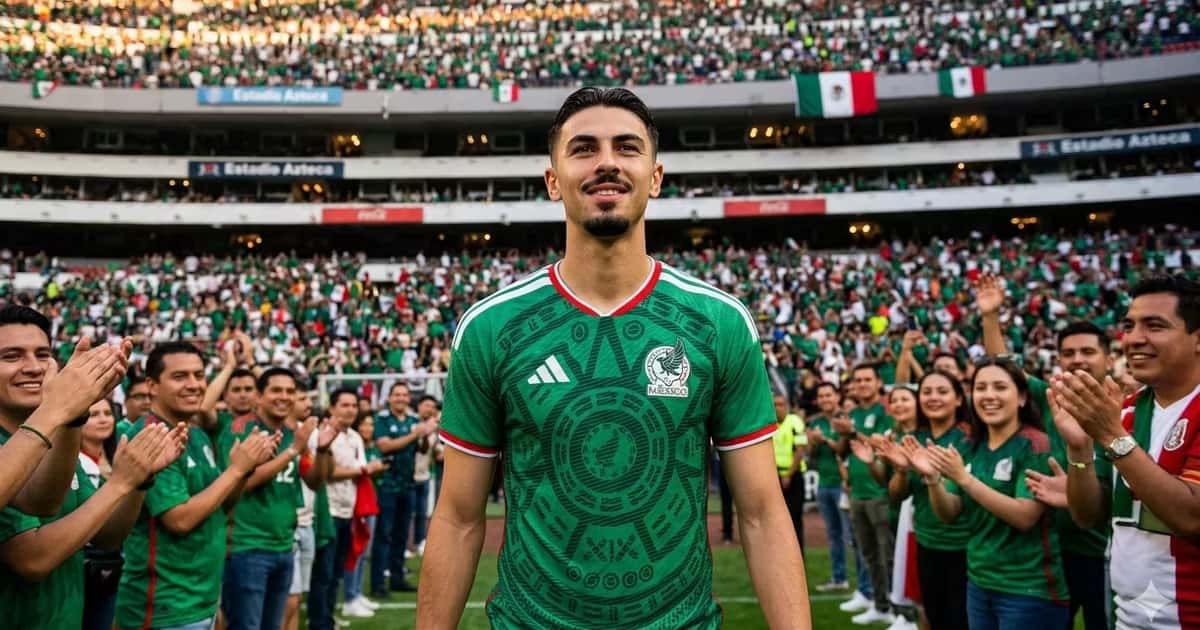 Hussein Ali con la camiseta de el Tri