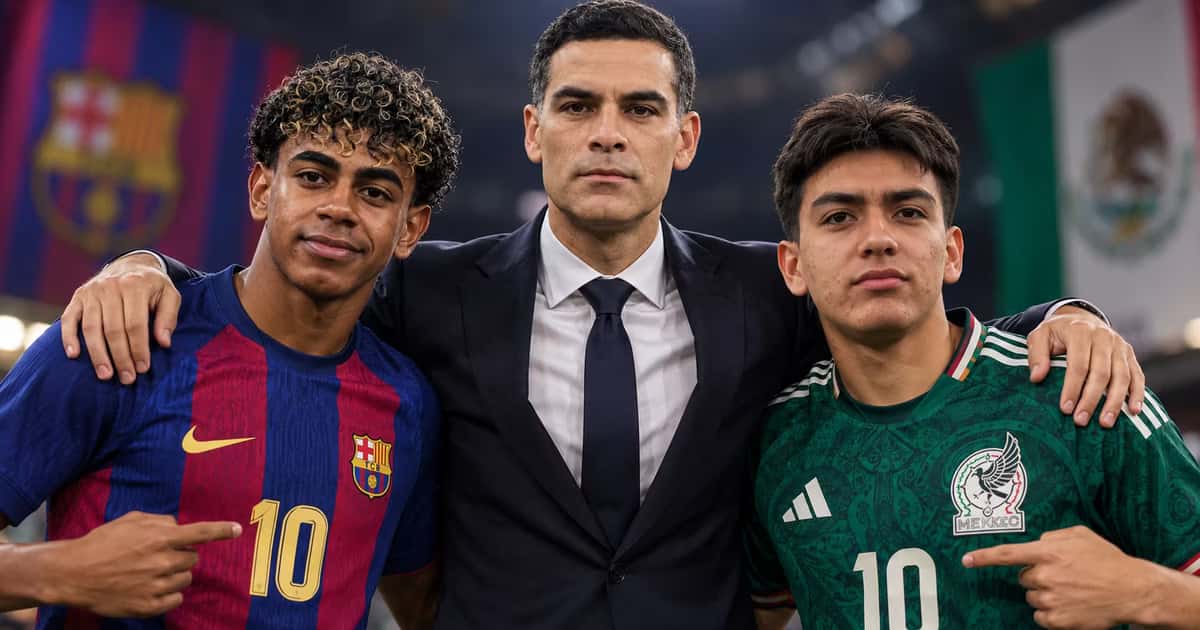 Rafa Márquez, Gilberto Mora y Lamine Yamal