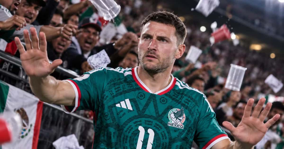 Santiago Giménez y su pésimo partido