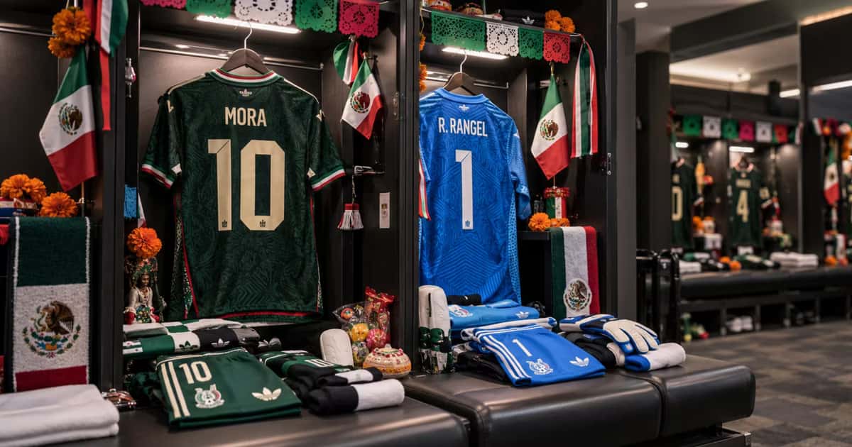 Vestuario mexicano en M&T Bank Stadium de Baltimore