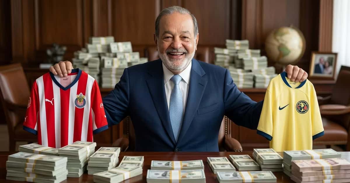 Carlos Slim, con una fortuna de 125,800 millones de dólares, tendría el músculo financiero para comprar a América y Chivas, aunque las reglas de multipropiedad hacen imposible que controle a ambos clubes simultáneamente.