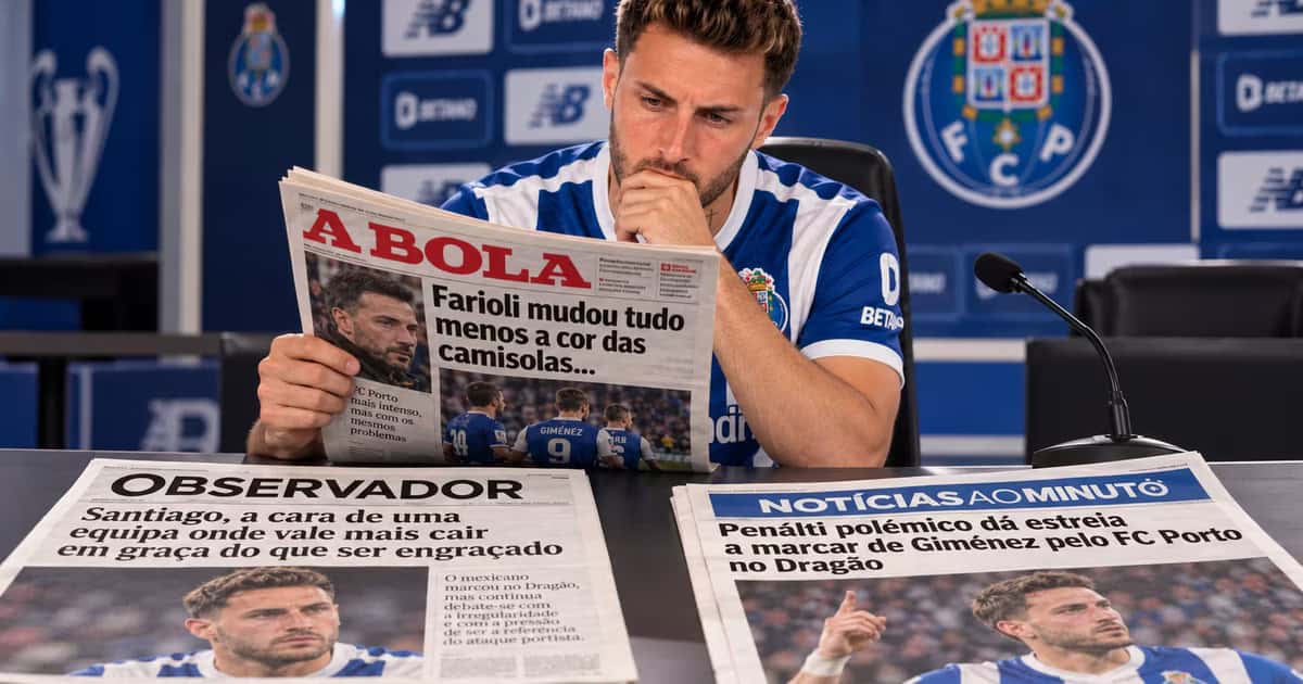 Santiago Giménez y la prensa portuguesa.