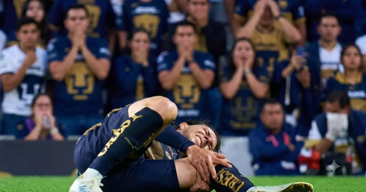 Sebastián Córdova se lesionó en Pumas