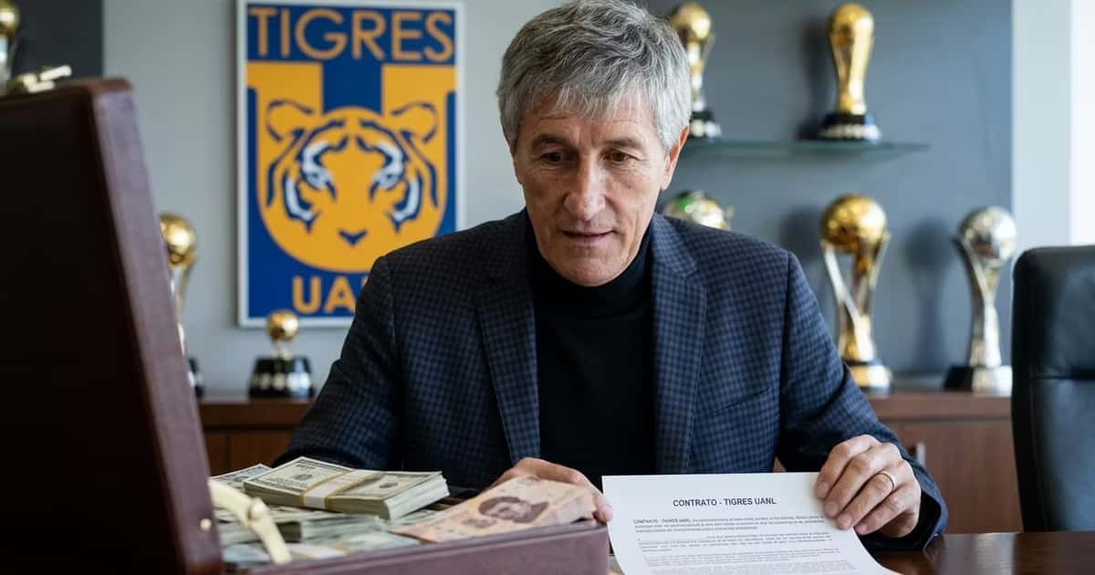 Quique Setién toma ventaja para dirigir a Tigres, aunque su salario cercano a 3 millones de dólares sería el principal obstáculo.