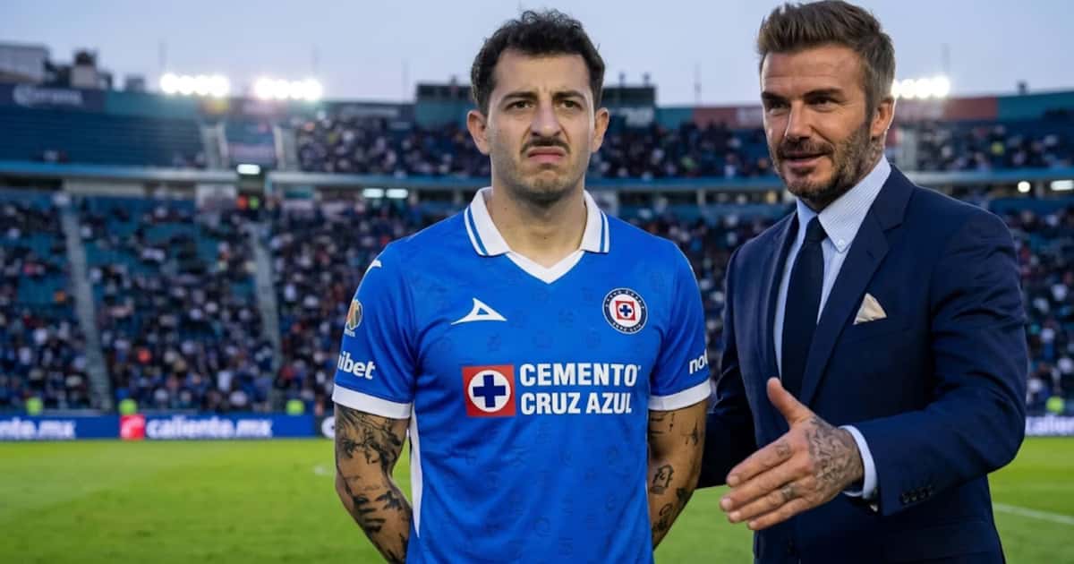 Alan Mozo evita saludar a David Beckham tras la derrota de Cruz Azul en la Campeones Cup