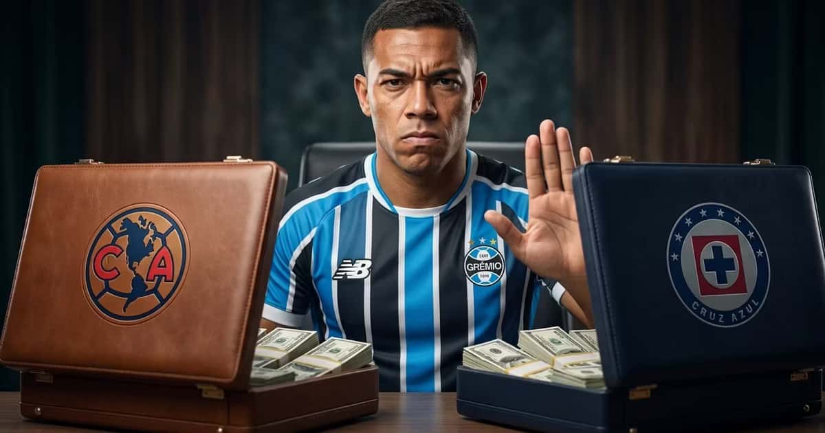 Carlos Vinícius rechazó al América y Cruz Azul pese a sus ofertas, pues el delantero brasileño prioriza continuar en su país y negociar una renovación con Grêmio.
