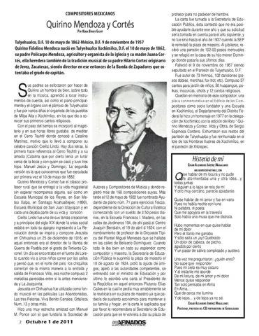 El Cielito Lindo fue escrita por Quirino Mendoza y Cortés en 1882