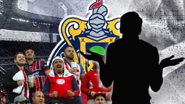 Aficionados del Deportivo Guadalajara y silueta de jugador/ Foto Pinterest.