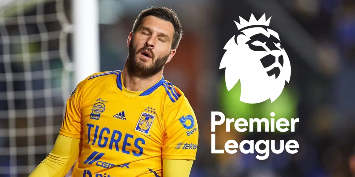 André Pierre Gignac y logo de la Premier League/Foto SDP Noticias.