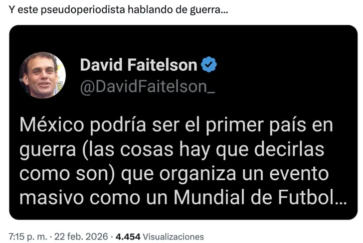 El retuit de José Ramón Fernández contra David Faitelson