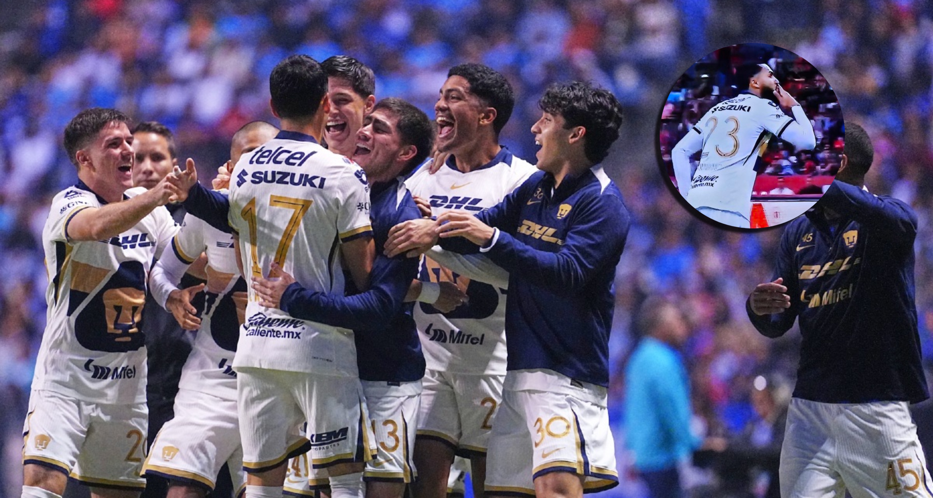 Pumas le está ganando al Atlas con gol de Juninho por la vía del penal ...