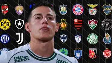 James Rodríguez junto a equipos participantes del Mundial de Clubes / FOTO GETTY IMAGES