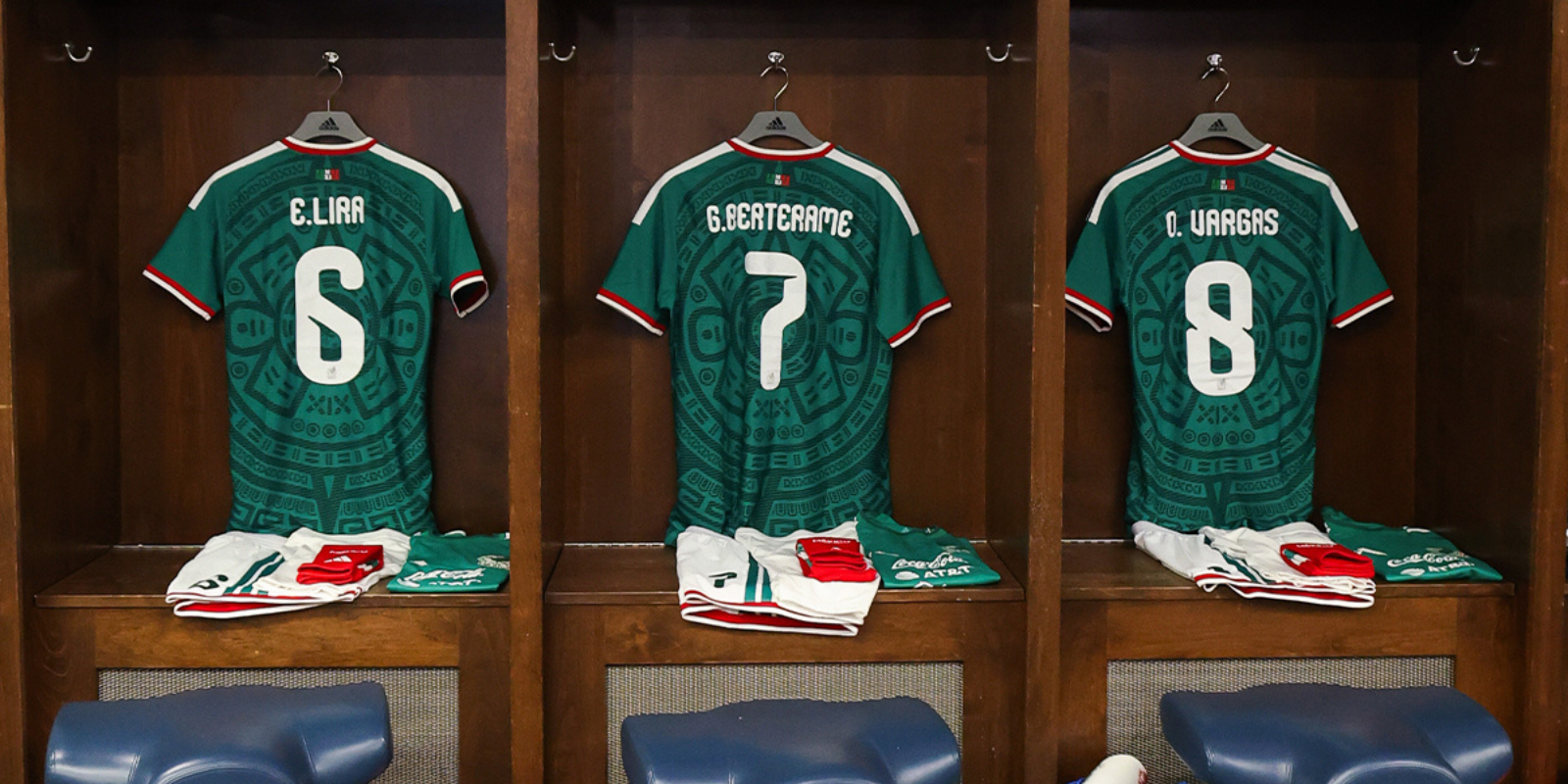 Jerseys en vestidor. Foto: Selección Mexicana
