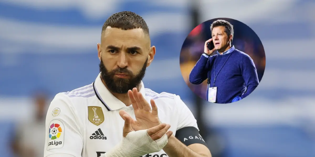 Karim Benzema y José Antonio Noriega/ Foto El Mundo.