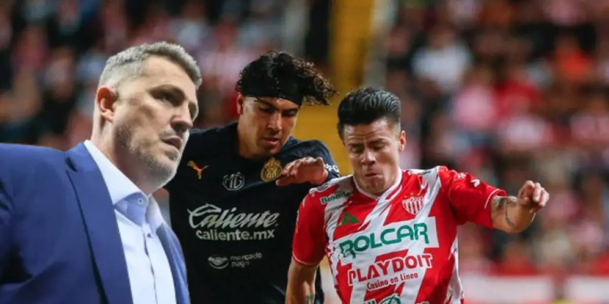 Òscar García Junyent en el Necaxa vs Chivas / FOTO BOLAVIP
