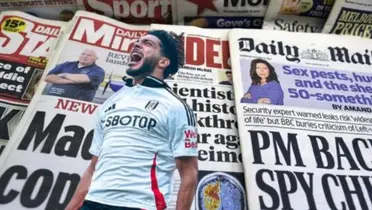 Raúl Jiménez junto a diarios ingleses / FOTO RÉCORD