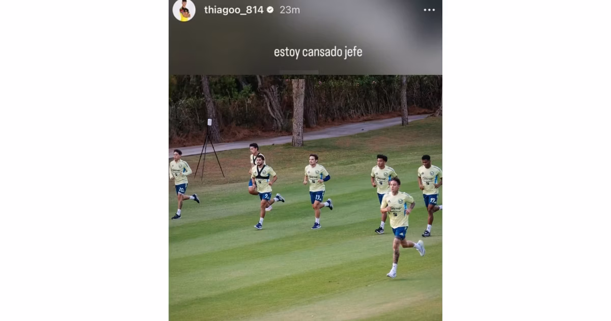Thiago Espinoza en entrenamientos del America