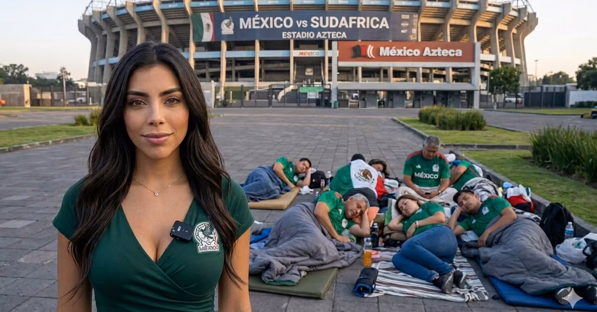 Aficionados hasta durmieron a las afueras del Estadio Azteca para no perderse la inauguración del Mundial