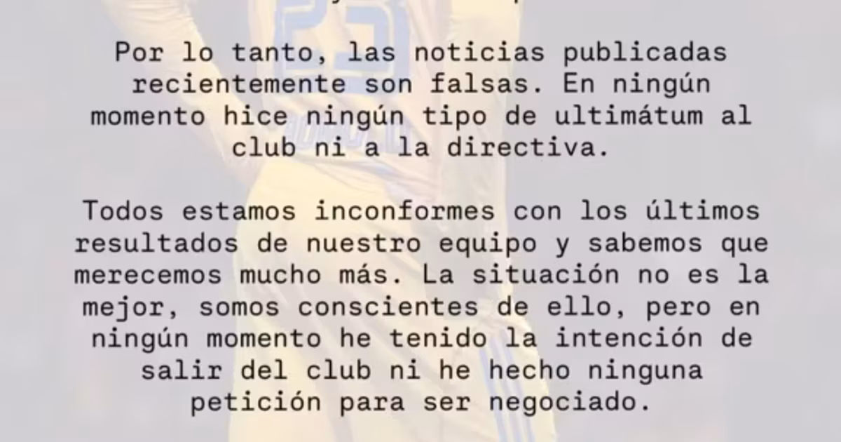 Mensaje de Rômulo Zwarg en su cuenta de Instagram respecto a una posible salida del club